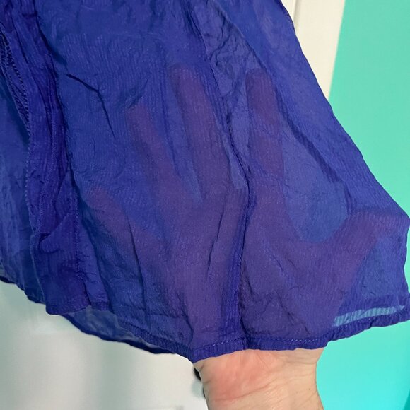 BCBGMaxazria sheer purple blouse - Picture 3 of 4